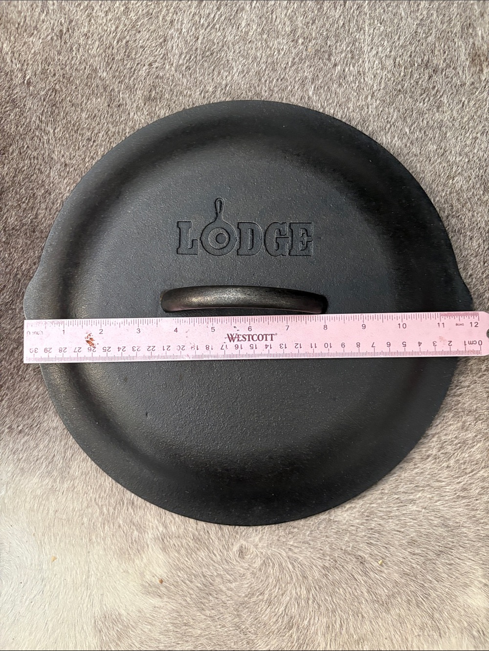 Lodge Cast Iron Lid #10 fits 12" skillet 7-9 Dutch Oven